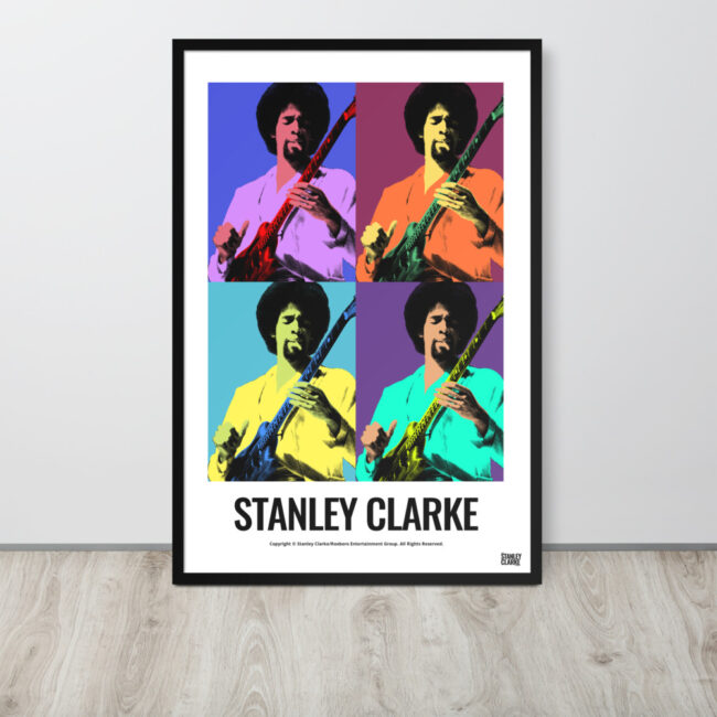 Stanley Clarke Pop Art Framed Poster