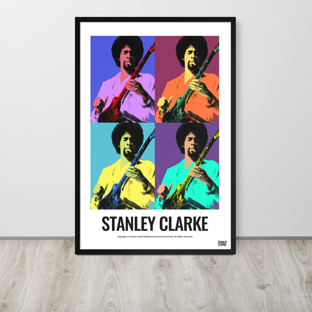 Stanley Clarke Pop Art Framed Poster